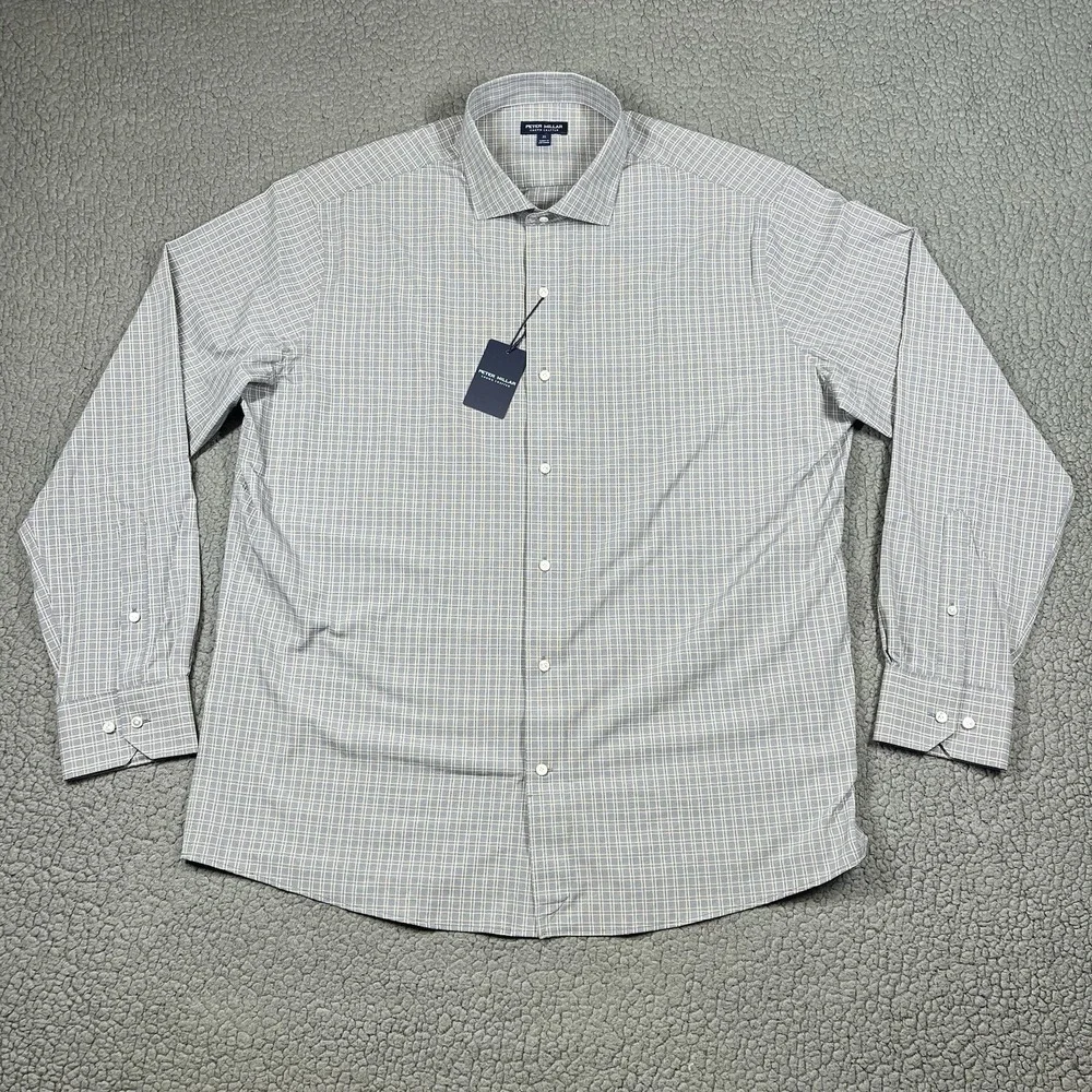 Peter Millar Crown Crafted Bechet Sport Shirt Mens XL Performance Poplin $225